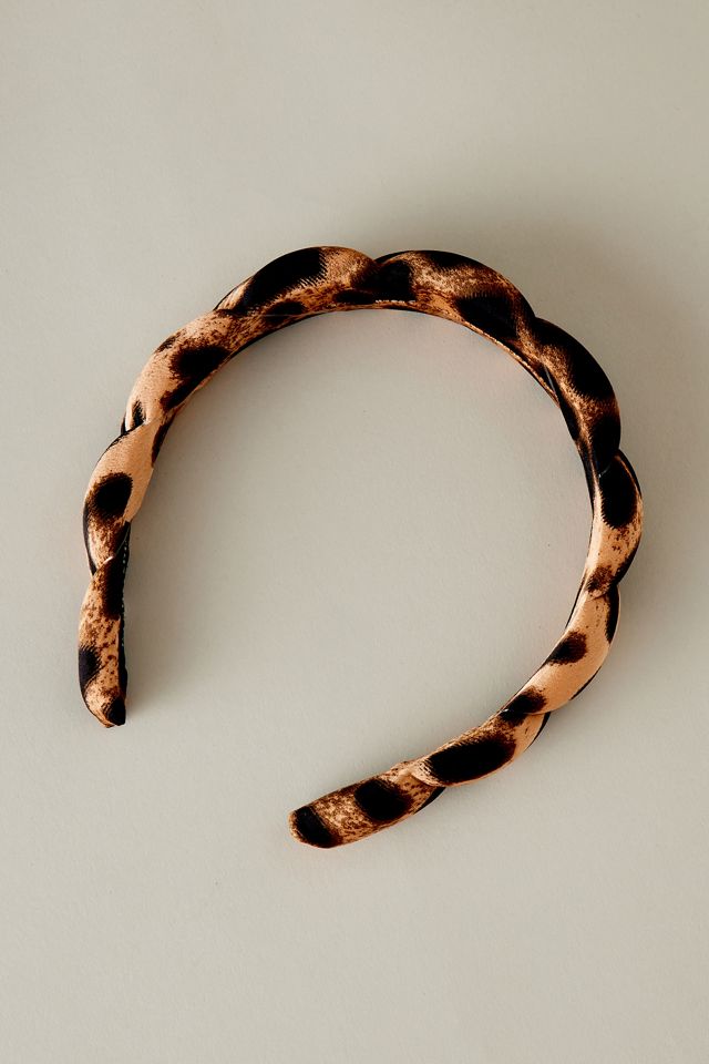 Satin Leopard Bubble Headband