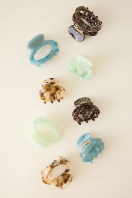 Sortierte Haarspangen aus Harz, 8er-Set