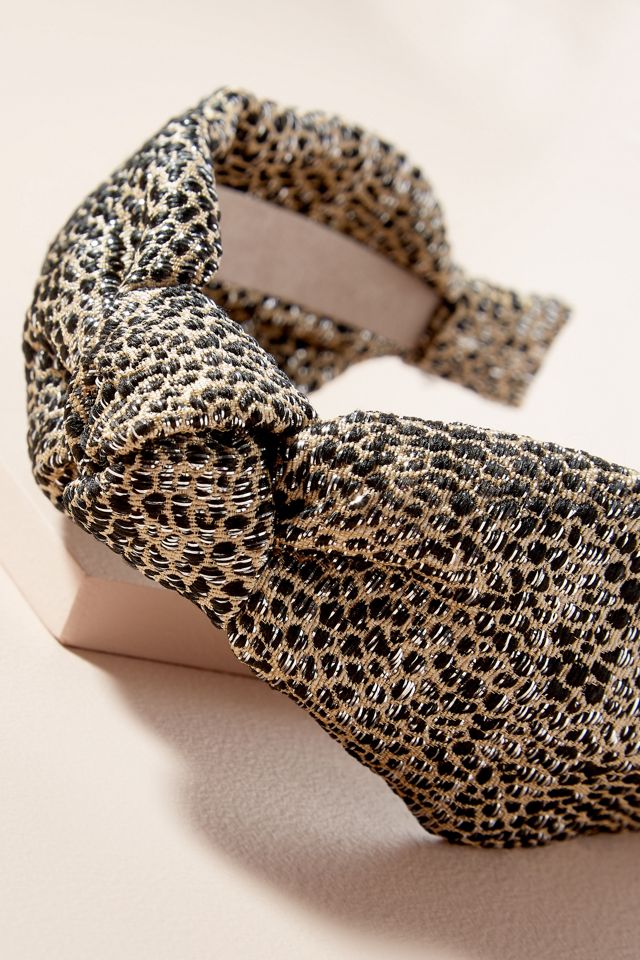 Metallic Leopard-Print Headband #1