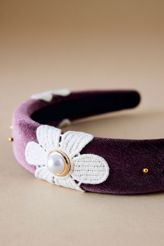 Velvet Flower Headband #1