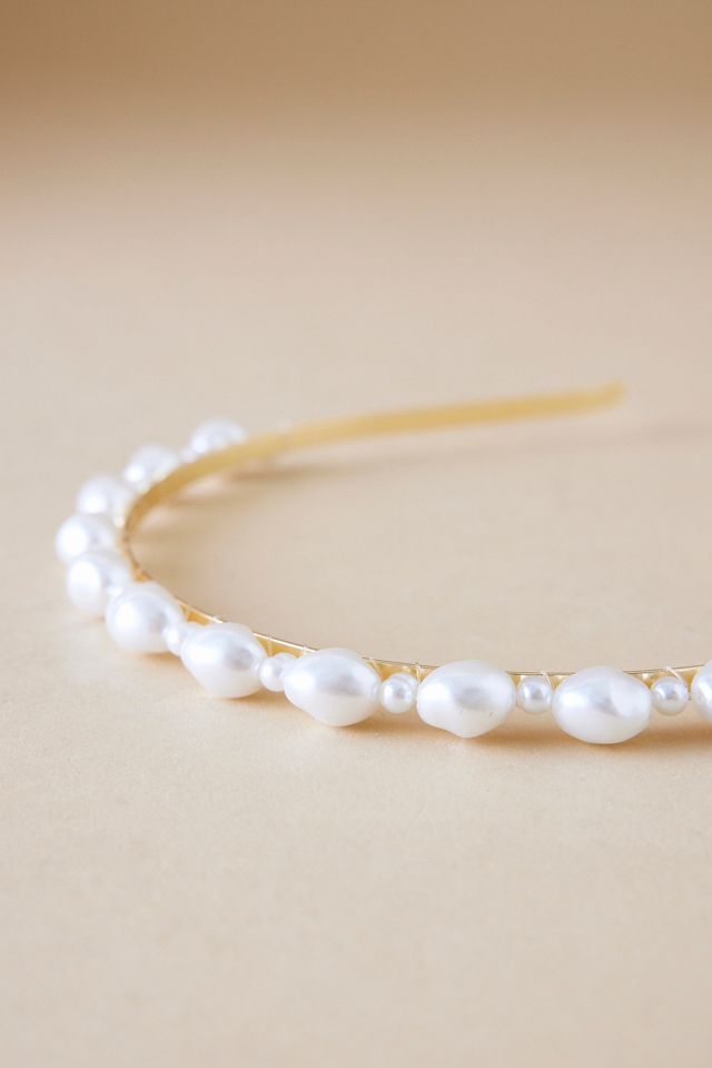 Diadema con Adornos de Perlas #1