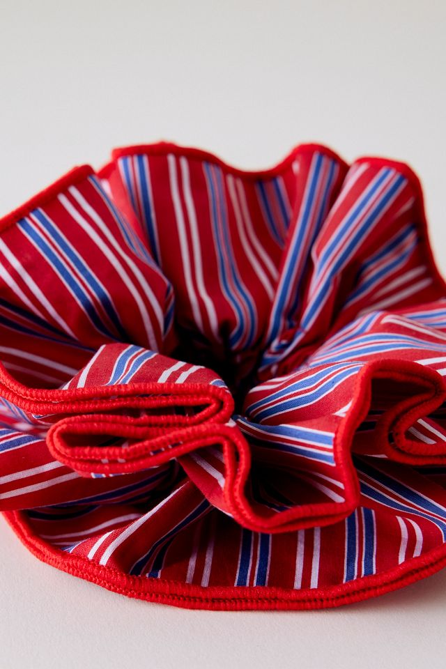 Oversized Stripe Hair Scrunchie