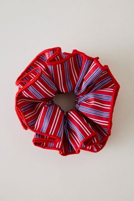 Oversized Stripe Hair Scrunchie