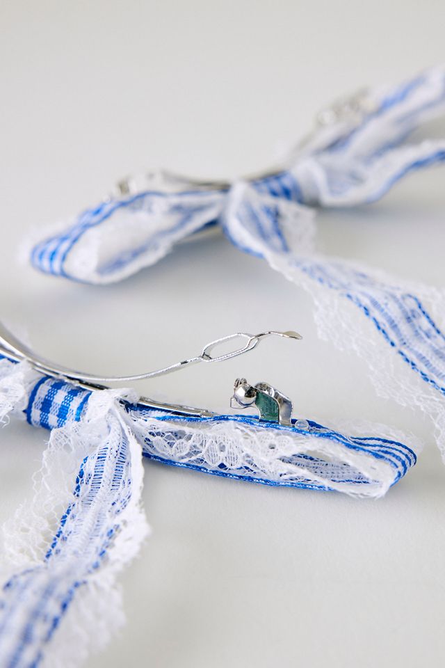 Fiocchi per Capelli in Pizzo Vichy, Set di 2 #2