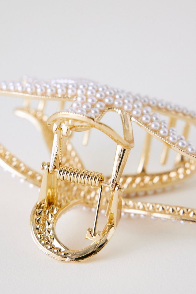 By Anthropologie Barrette Pince à Cheveux Étoile de Mer en Perle #1