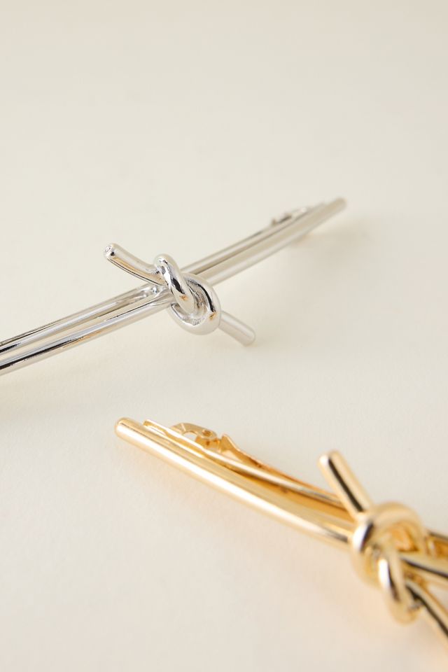 Mixed Metal Chain Barrette Hair Clips, Set of 2 #1