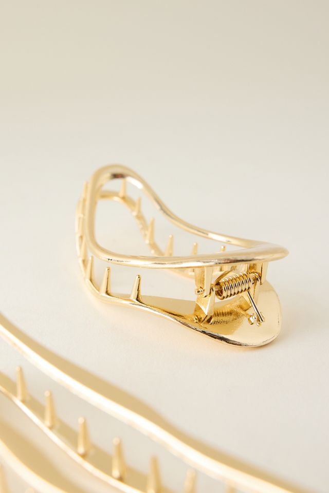 Pinces à cheveux en métal doré, lot de 2 #2