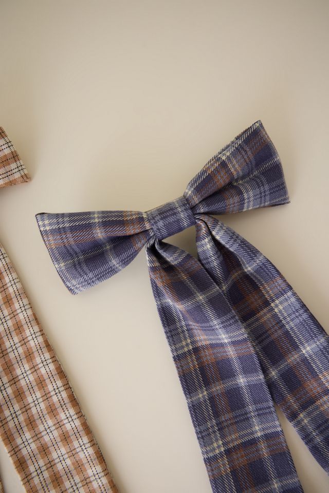 Check Hair Bows, Set of 2 #1