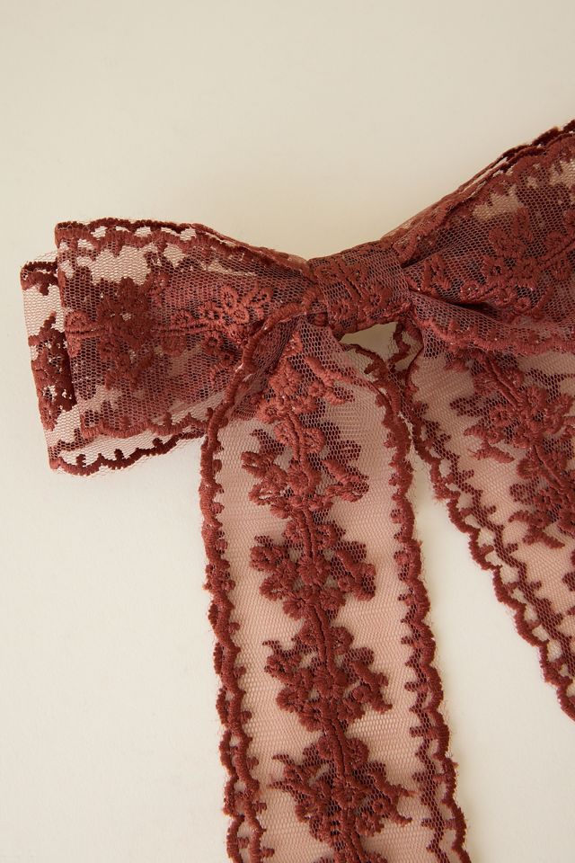 Nœud en dentelle brun #3