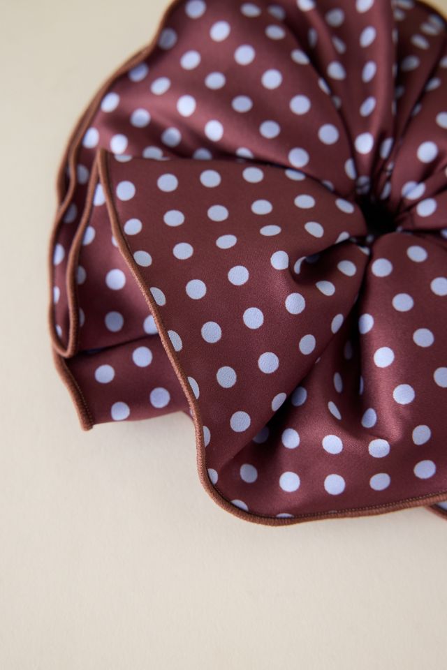 Polka Dot Satin Hair Scrunchie #1