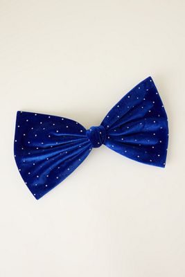 Velvet Studded Hair Bow