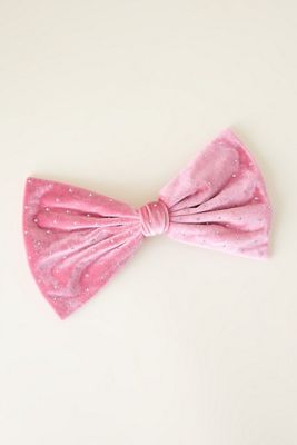 Nœud pour cheveux en velours clouté