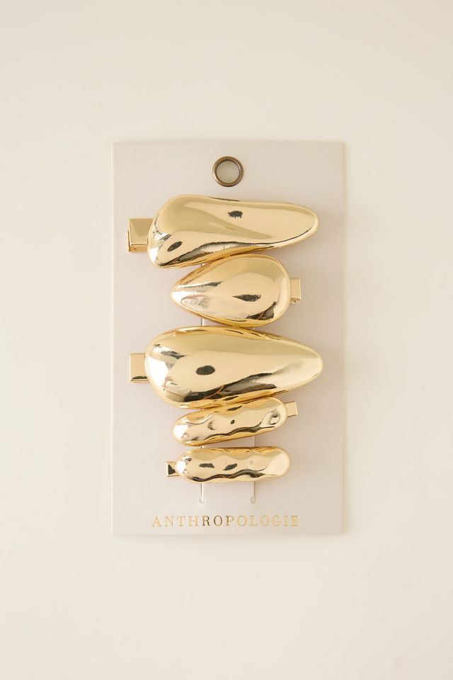 Assorted Gold Hair Clips, Set of 5 #1