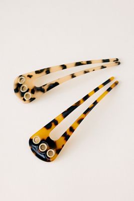 Eyelet Resin Hair Pins, Set of 2