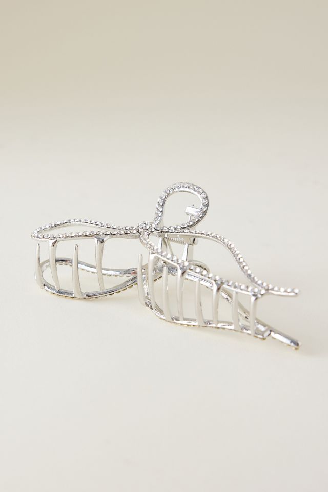 Diamanté Bow Hair Claw Clip #1