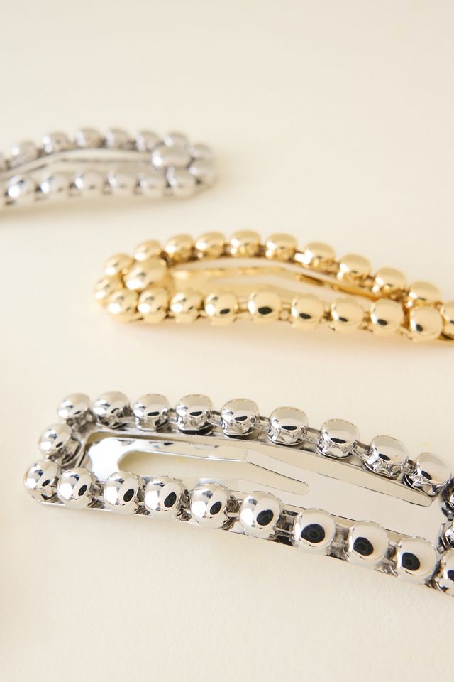 Metal Studded Hair Clips, Pack of 4 #1