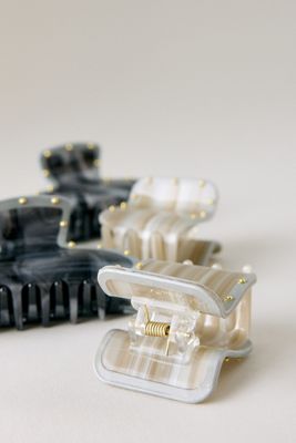 Mini Studded Claw Clips, set of 4