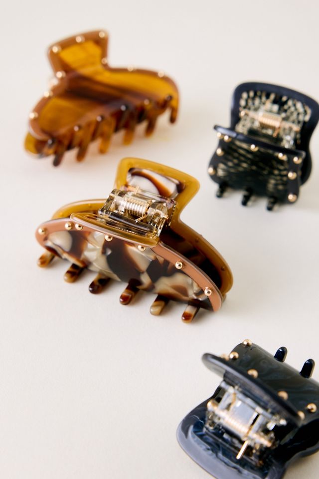 Mini Studded Claw Clips, set of 4 #1