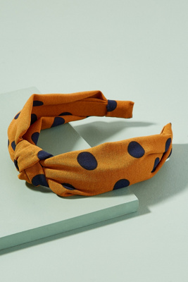 New?Anthropologie-Orange Polka Dot  Headband Anthropologie Headband Hair Accessories for Women for sale  main image 2