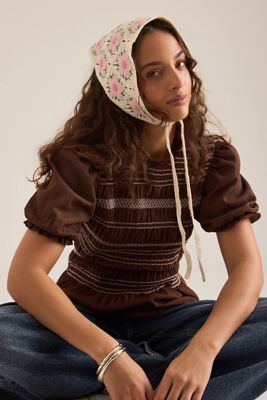 Pañuelo Floral de Crochet para la Cabeza