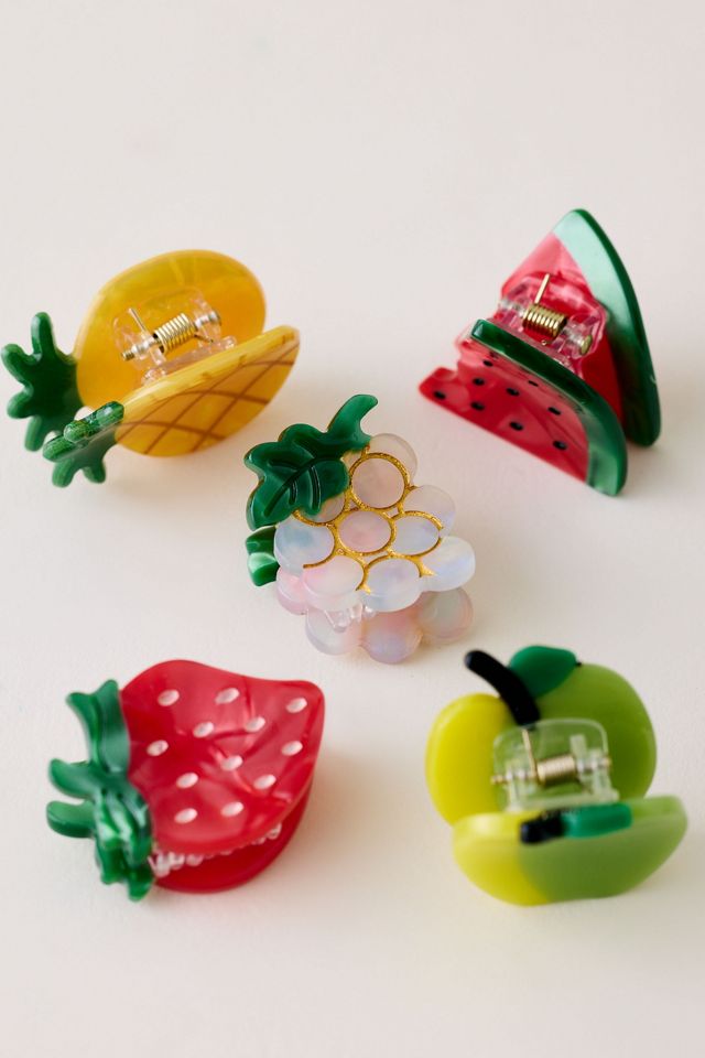 Anthropologie Fruit Hair Claw Clips, Set of 5 Frasier Sterling Fruit Hair Claw Clips, Set of 5 | Anthropologie main image 3