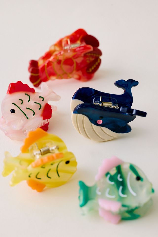 Mini Fish Hair Claw Clips, Set of 5 | Anthropologie UK