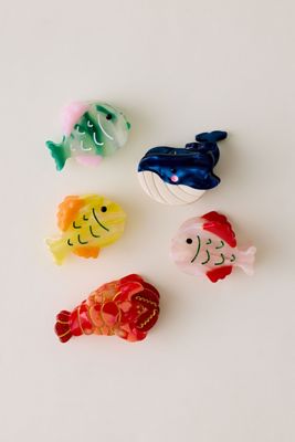Mini Fruit Claw Clips, Set of 5 | Anthropologie UK display picture 1
