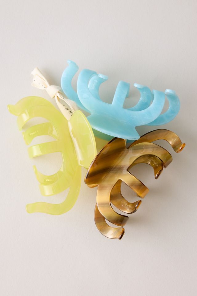 Sortierte Haarspangen aus Kunstharz mit Krallenform, 3er-Set #1
