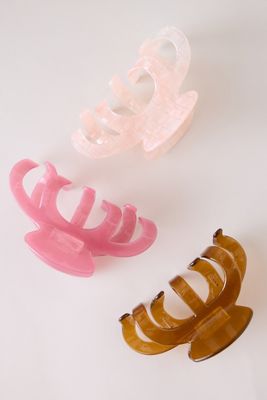 Assorted Resin Claw Clips, Set of 3