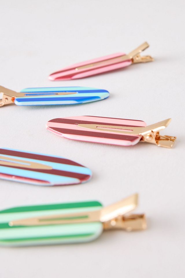 Clips para el Cabello de Rayas Sin Arrugas GRWM, Juego de 5 #1