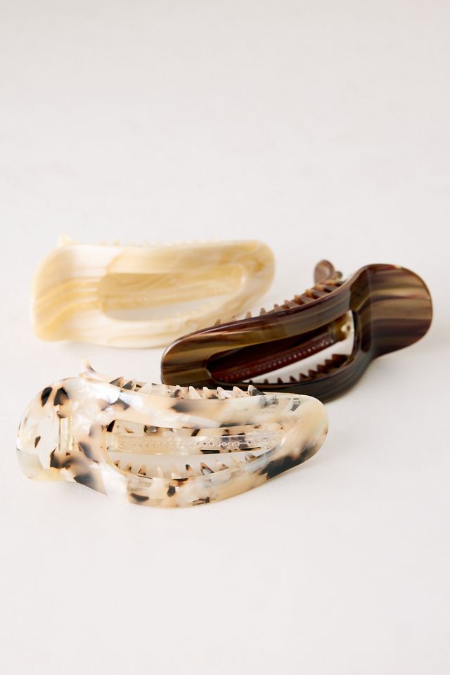 Flat Hair Claw Clips, Set of 3 #2