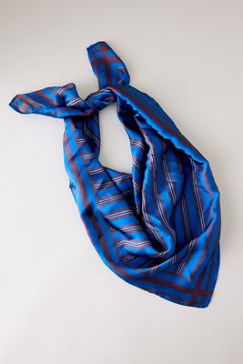 Blue Stripe Headscarf
