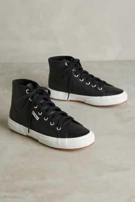 Superga leather outlet high tops