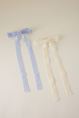 Spitzen-Schleifen-Haarspangen, 2er-Set