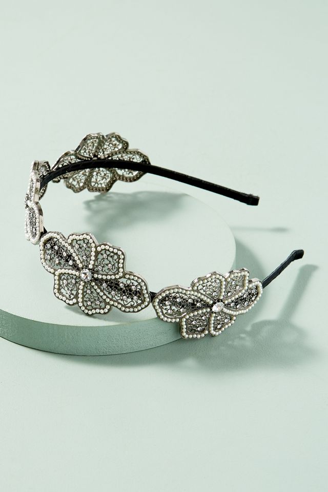 Natasha Crystal Floral Headband | Anthropologie UK display picture 2
