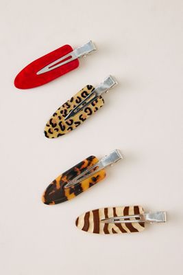 Clips sin Pliegues con Estampado de Animal Frasier Sterling, Juego de 4
