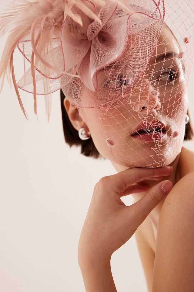 Feather Mesh Fascinator Hair Clip