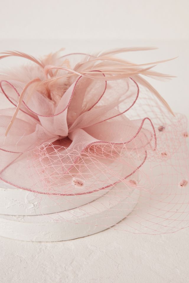 Feather Mesh Fascinator Hair Clip #2