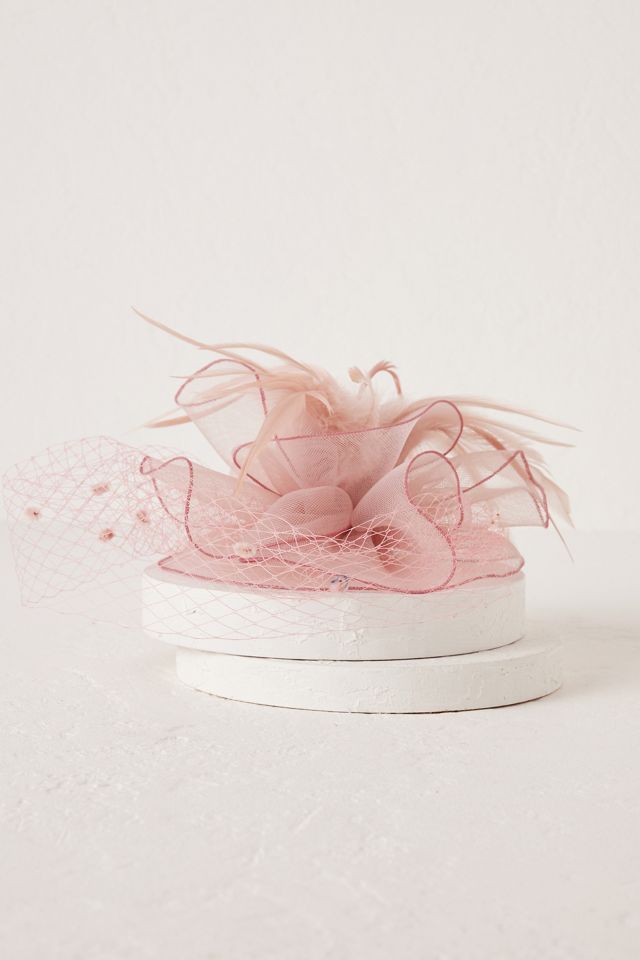 Feather Mesh Fascinator Hair Clip #1