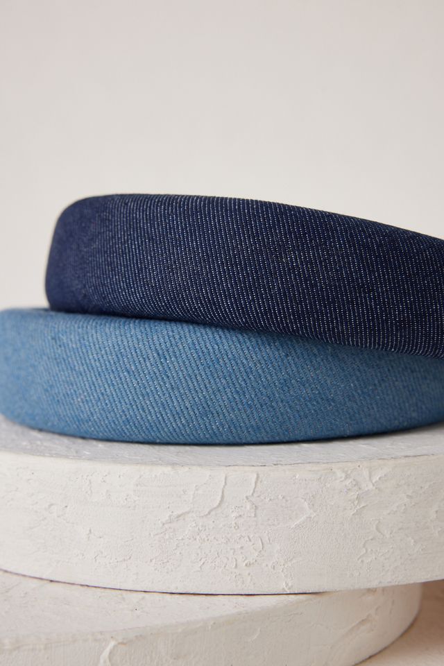 Denim Padded Headband Anthropologie UK