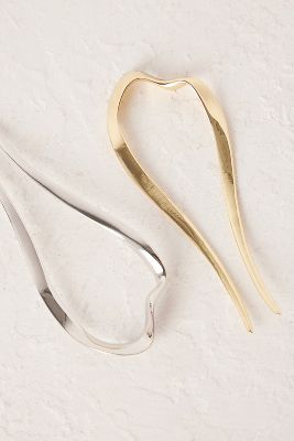 Mixed Metal Chignon Hair Pins Set Of 2 Anthropologie UK   4156566880015 000 B