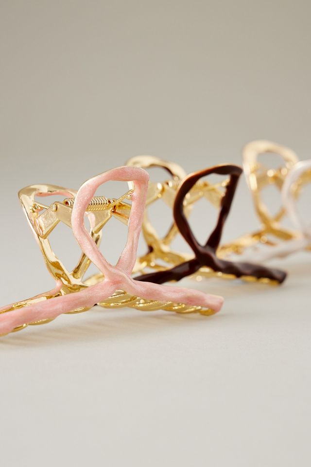 Lot de 3 pinces à cheveux variées en métal scintillant #2