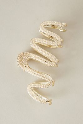 Squiggle Pearl Hair Claw Clip
