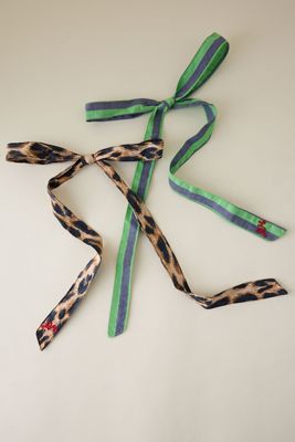 Damson Madder Hair Ribbons, Set of Two