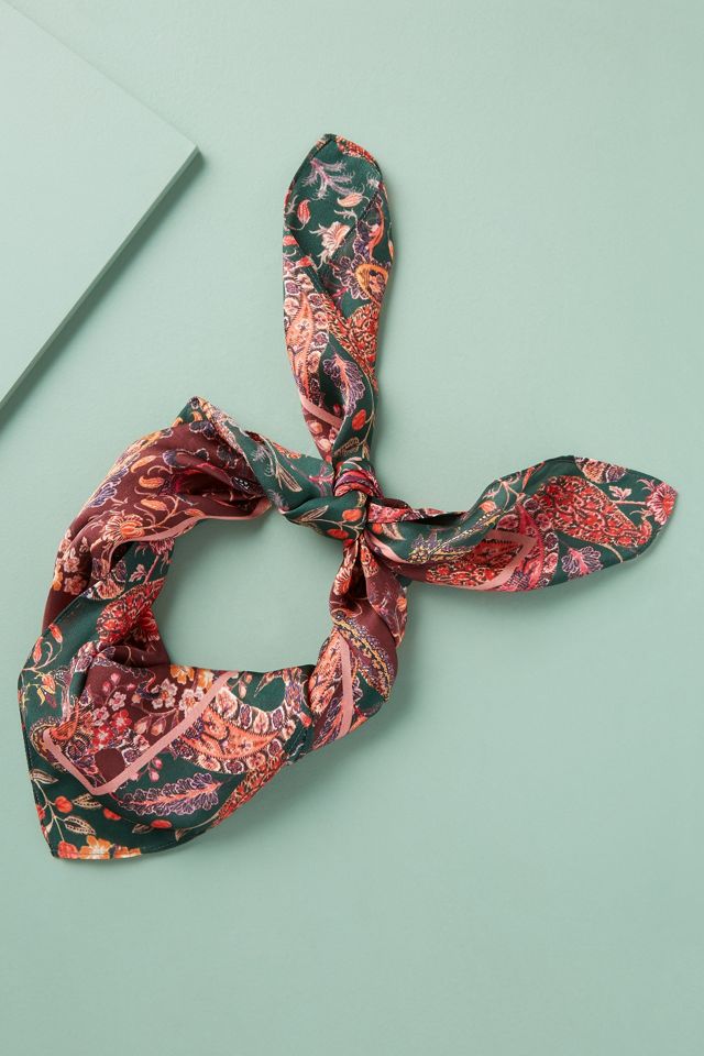 Paisley-Print Silk Scarf | Anthropologie UK display picture 3