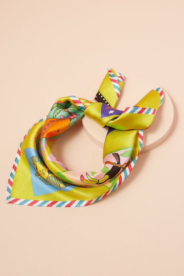 Karen Mabon Postcard Silk Scarf #1