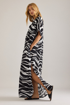 By Anthropologie Kimono Estampado de Cebra