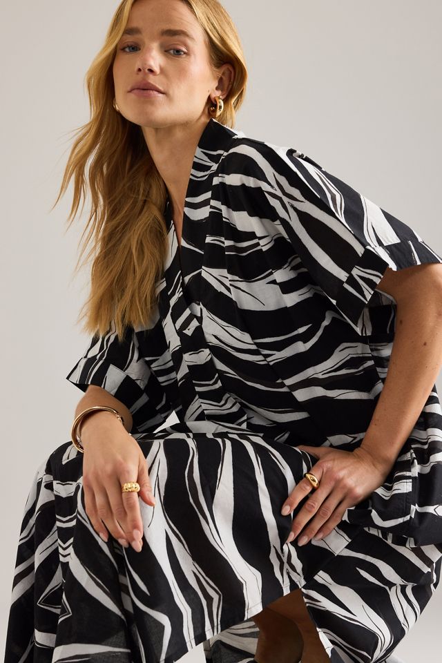 By Anthropologie Kimono imprimé zèbre #1