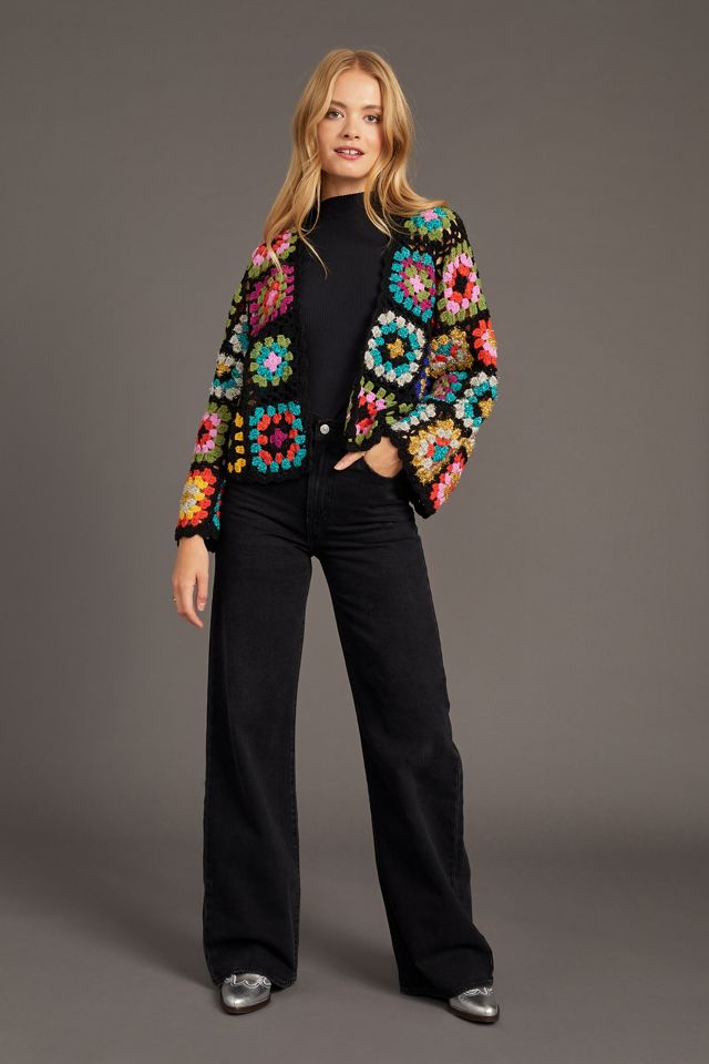 Cardigan en crochet Lurex #2