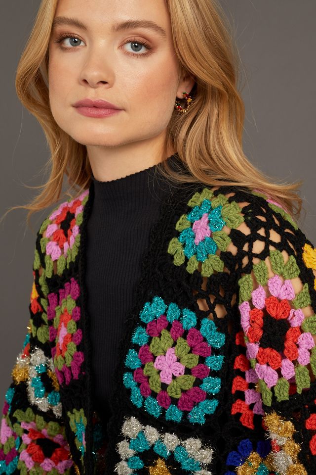 Cardigan en crochet Lurex #3